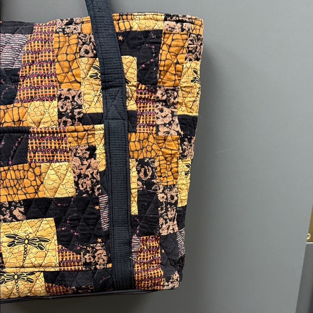 Artisan Patchwork Tote - Black And Yellow - image 6